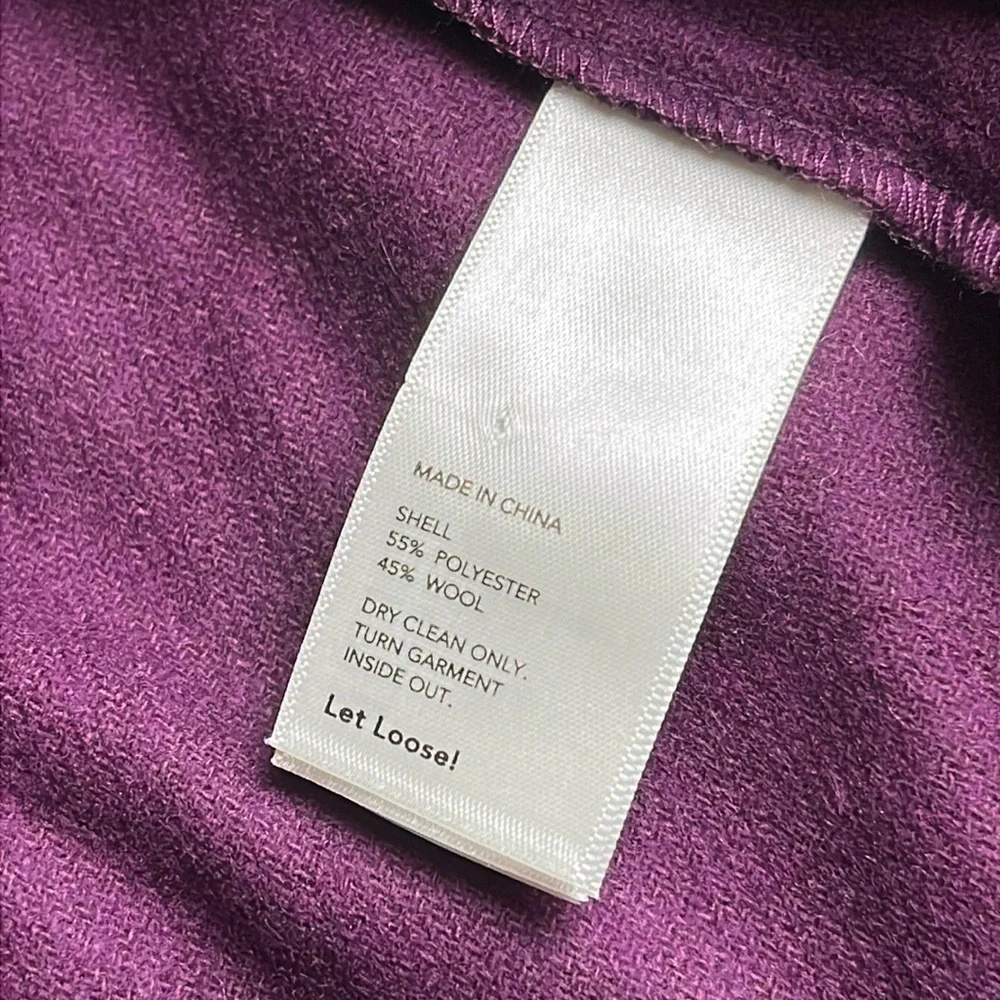 KATE SPADE SATURDAY Perfect Day Shirt - Wool Blend- Plum - Size M